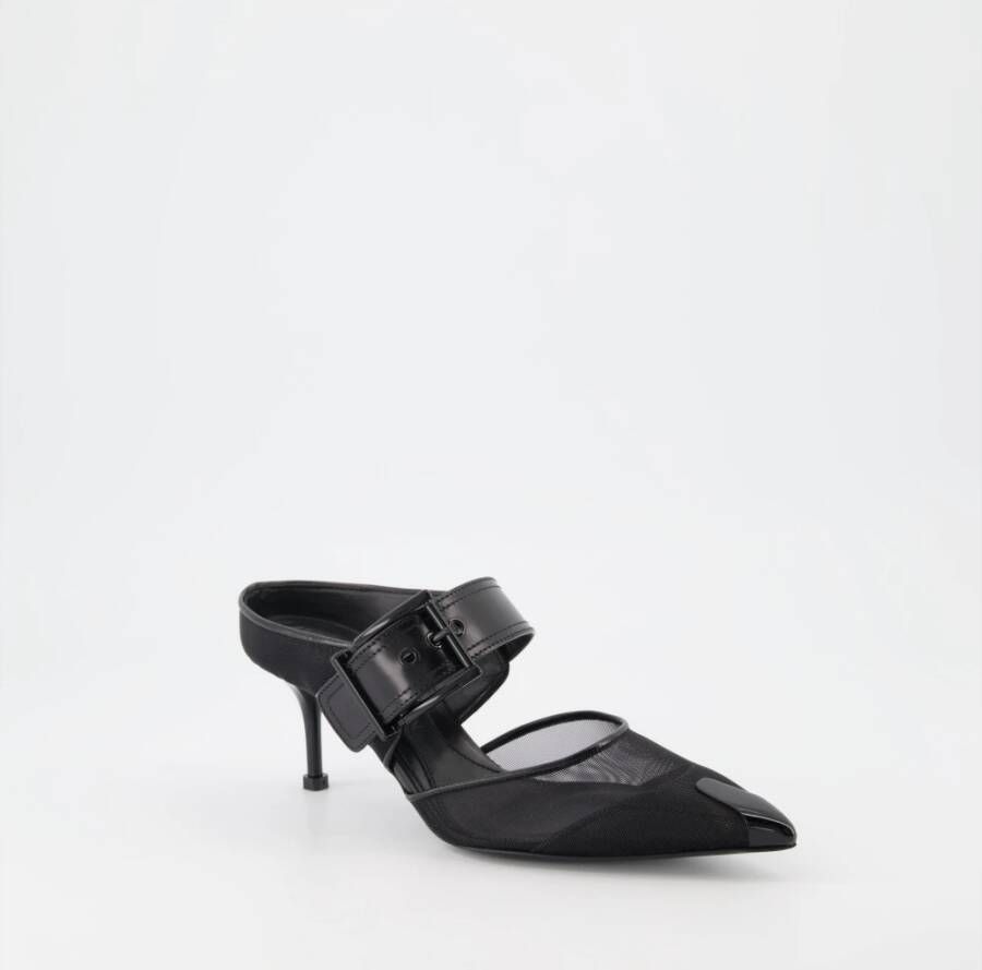 alexander mcqueen Punk Gesp Muiltjes Black Dames