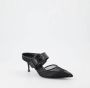 Alexander mcqueen Zwarte Leren Hakmuiltjes W4Ab2 Black Dames - Thumbnail 14