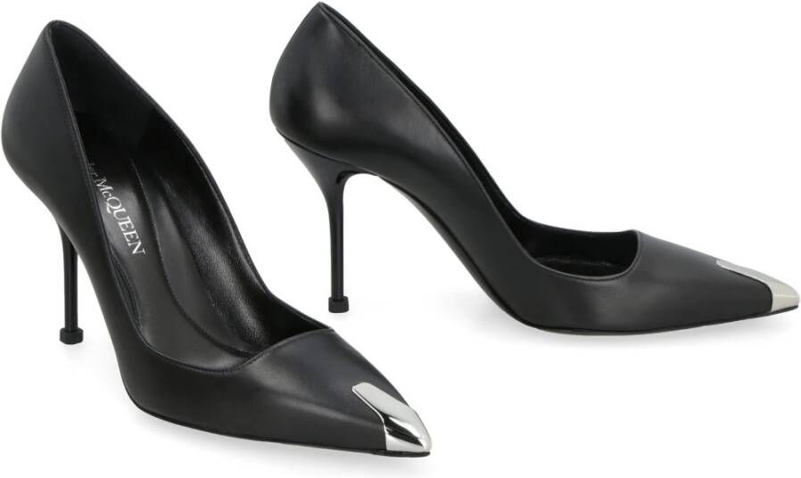 alexander mcqueen Punk Leren Pumps Black Dames