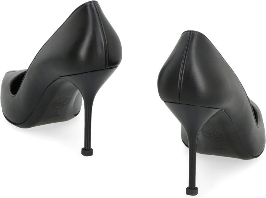 alexander mcqueen Punk Leren Pumps Black Dames