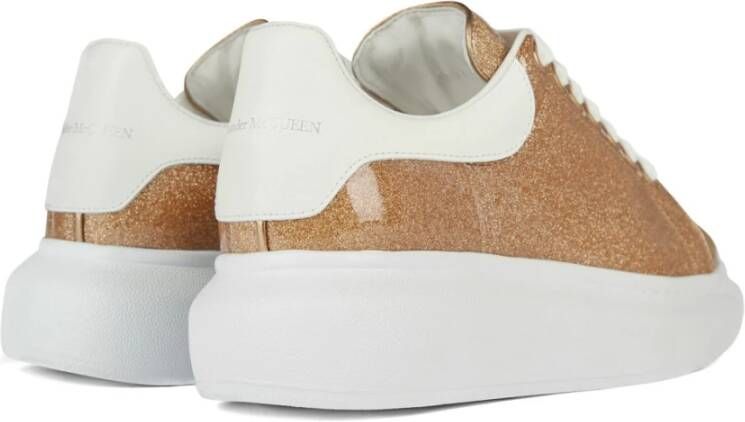 alexander mcqueen Rose Gold Lace-Up Sneakers Yellow Dames