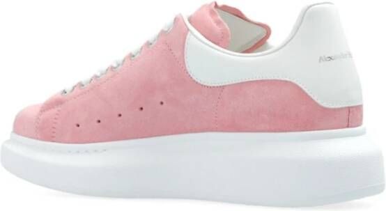 alexander mcqueen Roze Leren Sneakers Front Lace Logo Pink Dames