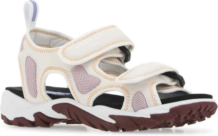 alexander mcqueen Stijlvolle platte sandalen met multicolor stof Beige Unisex