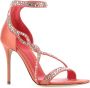 Alexander mcqueen Luxe Satijnen Hoge Hak Sandalen Roze Dames - Thumbnail 2