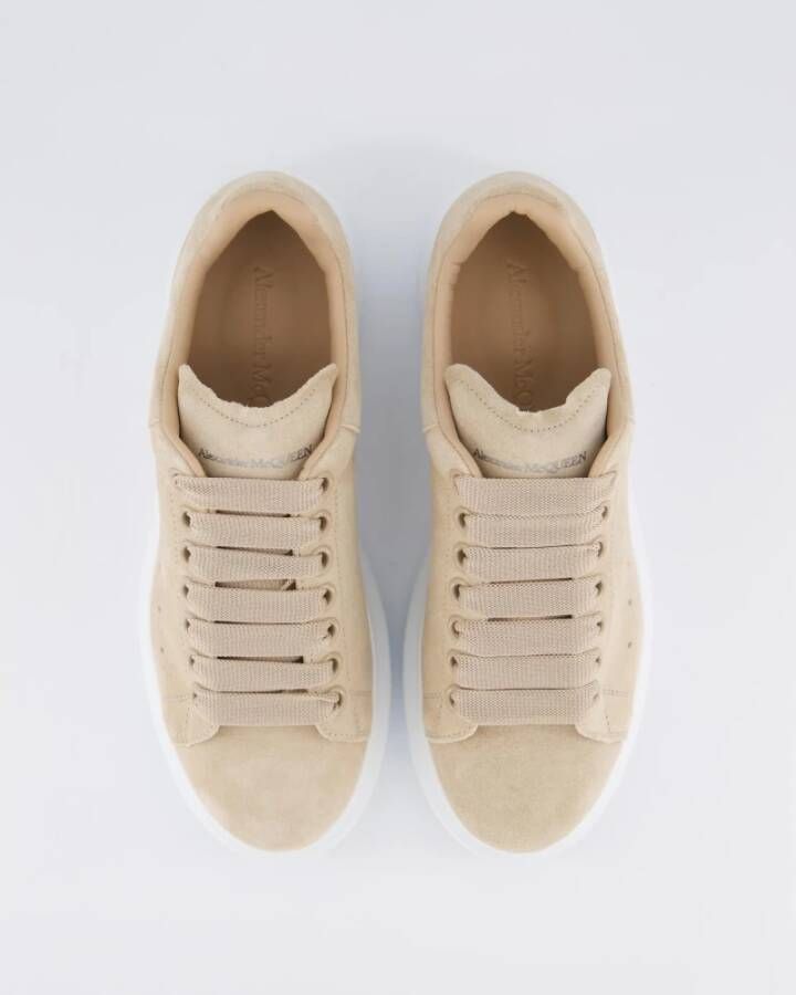 alexander mcqueen Sensory C Leren Sneaker Beige Dames