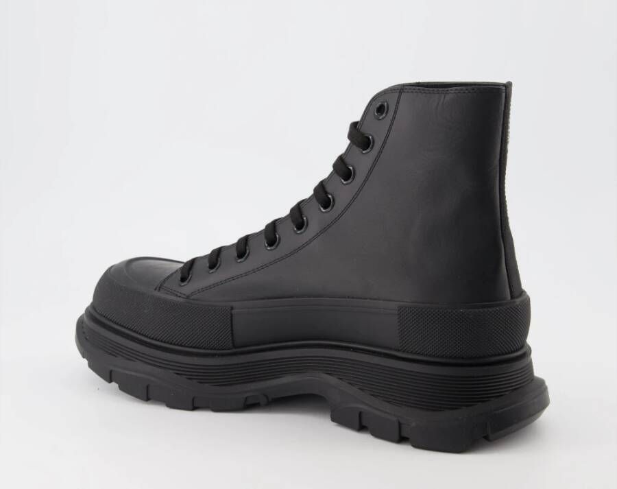 alexander mcqueen Slick Tread Veterschoenen van Leer Black Heren