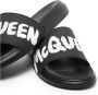 Alexander mcqueen Zwarte Graffiti-Logo Slip-On Slides voor Heren Black Heren - Thumbnail 4