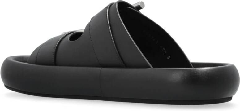 alexander mcqueen Slippers met logo Black Heren