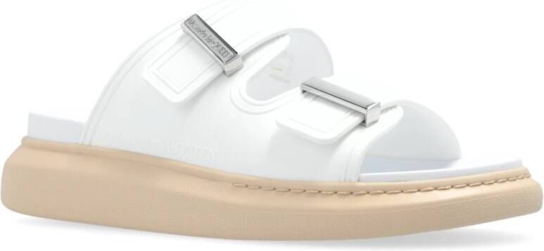 alexander mcqueen Slippers met logo White Dames