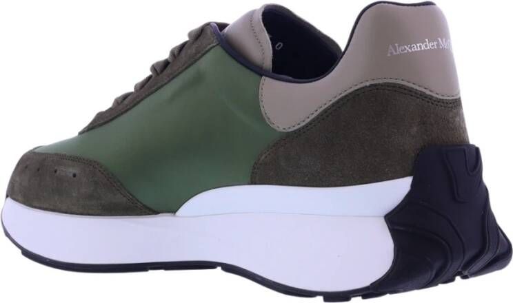 alexander mcqueen Slangenstof Rubber Sneakers Groen Heren