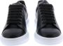 Alexander mcqueen Oversized Sneakers in Black Leather and white Heel Zwart Heren - Thumbnail 13