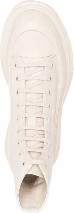 alexander mcqueen Verbeter je sneaker game met deze leren nappa grijze beige sneakers Beige Heren