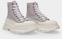 Alexander mcqueen Tread Slick Sneakers in grijs canvas Grijs Dames - Thumbnail 2