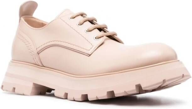 alexander mcqueen Blush Leren Veterschoenen Roze Dames