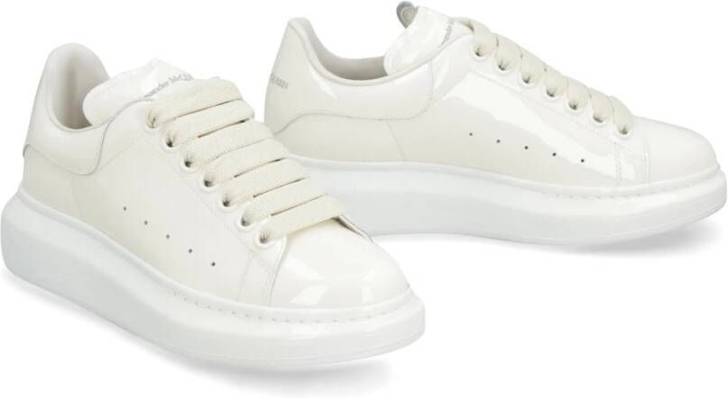 alexander mcqueen Sneakers van lakleer met dikke zool White Dames