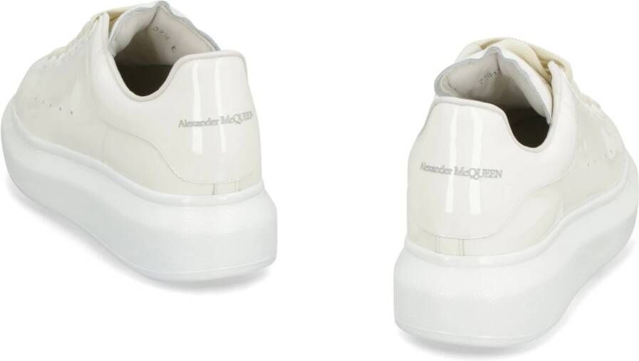 alexander mcqueen Sneakers van lakleer met dikke zool White Dames