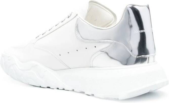 alexander mcqueen Witte Court Leren Sneakers voor Heren Wit Heren