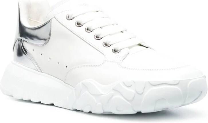 alexander mcqueen Witte Court Leren Sneakers voor Heren Wit Heren