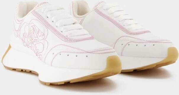 alexander mcqueen Platform Sporty-Chic Sneakers Wit Dames