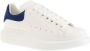 Alexander mcqueen sneakers oversized in wit leer en blauwe hak Meerkleurig Dames - Thumbnail 4