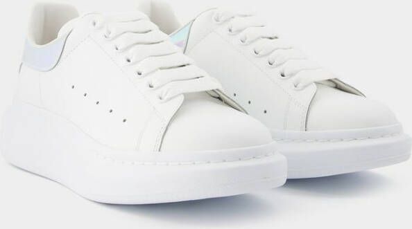 alexander mcqueen Witte en iriserende leer over extra grote sneakers Wit Heren