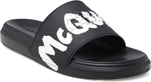 alexander mcqueen Stijlvolle Ciabatta Schoenen voor Mannen Black Heren