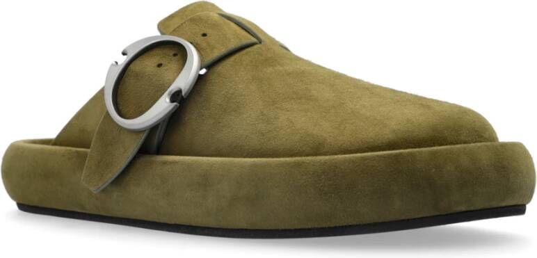 alexander mcqueen Suede slides Arc Green Heren