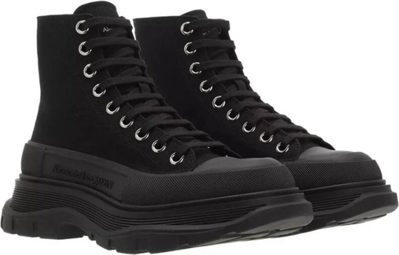 alexander mcqueen Canvas Veterschoenen voor Heren Black Heren