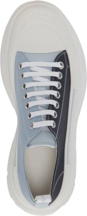 alexander mcqueen Stijlvolle Veterschoenen Wit Blauw Kalfsleer Black Heren