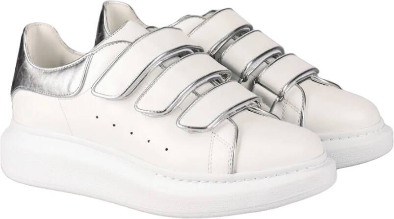 alexander mcqueen Velcro Leren Sneakers White Dames