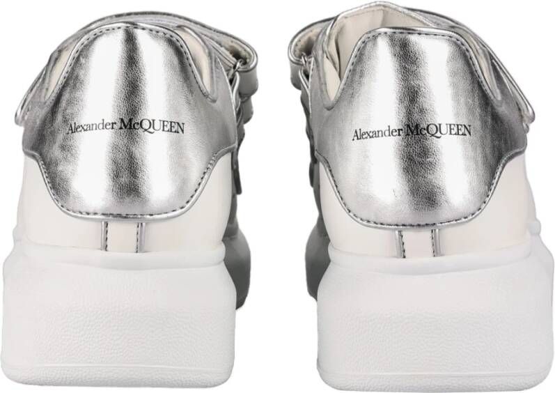 alexander mcqueen Velcro Leren Sneakers White Dames