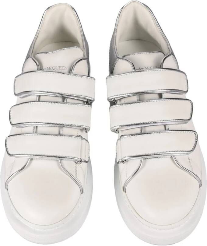 alexander mcqueen Velcro Leren Sneakers White Dames