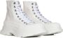 Alexander mcqueen Zwarte canvas enkellaarzen met oversized rubberen zool White - Thumbnail 6