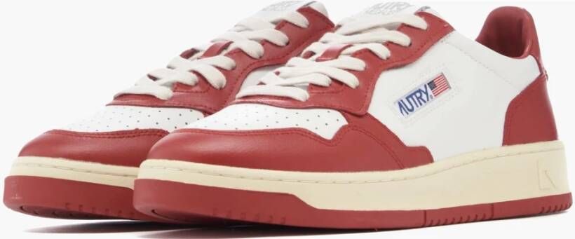 alexander mcqueen Vintage Rood Wit Leren Sneaker Red Heren