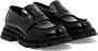 Alexander mcqueen Zwarte glanzende leren loafers met tankzool Black Dames - Thumbnail 9