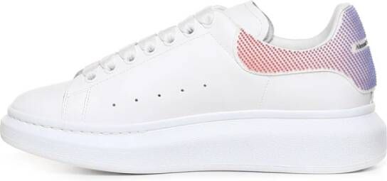 alexander mcqueen Witte kalfsleren sneakers met polka dot detail White Heren