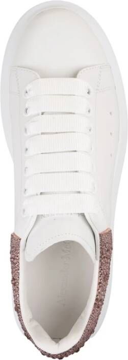 alexander mcqueen Witte kristalversierde oversized sneakers White Dames