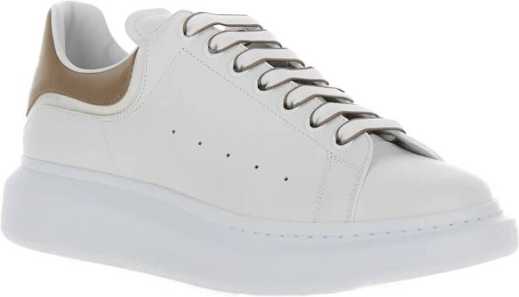 alexander mcqueen Witte Leren Sneakers met Tech-stof White Heren