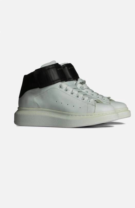 alexander mcqueen Witte Leren High Top Sneakers White Heren