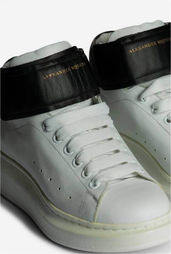 alexander mcqueen Witte Leren High Top Sneakers White Heren