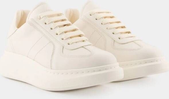 alexander mcqueen Witte Leren Oversized Sneakers White Dames