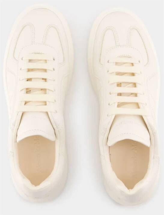 alexander mcqueen Witte Leren Oversized Sneakers White Dames