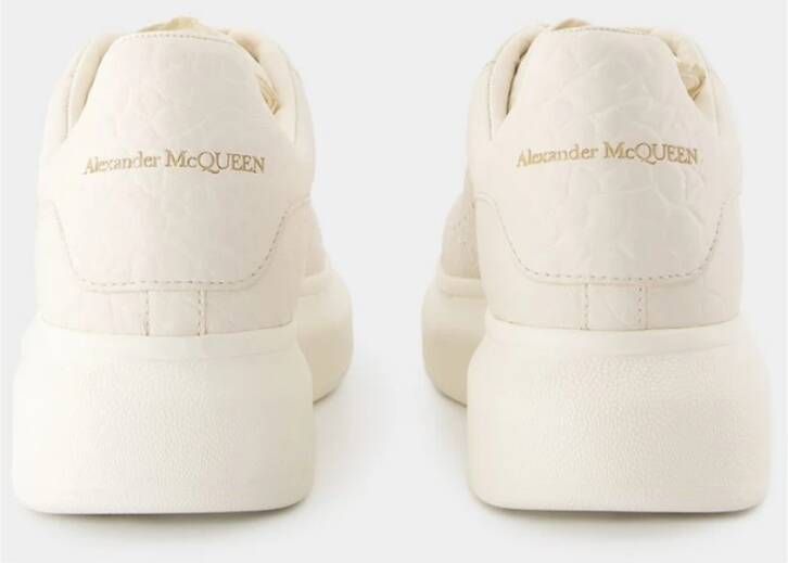 alexander mcqueen Witte Leren Oversized Sneakers White Dames