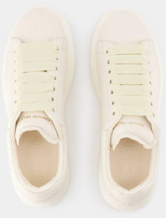 alexander mcqueen Witte Leren Oversized Sneakers White Dames