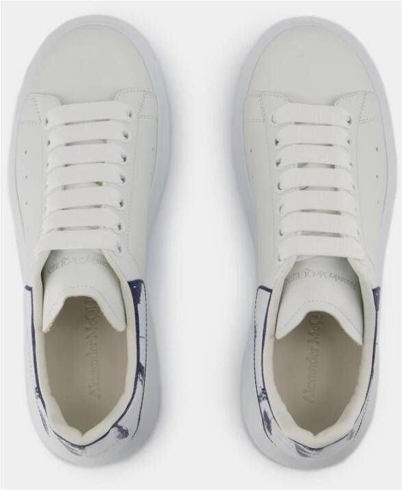 alexander mcqueen Witte Leren Oversized Sneakers White Heren