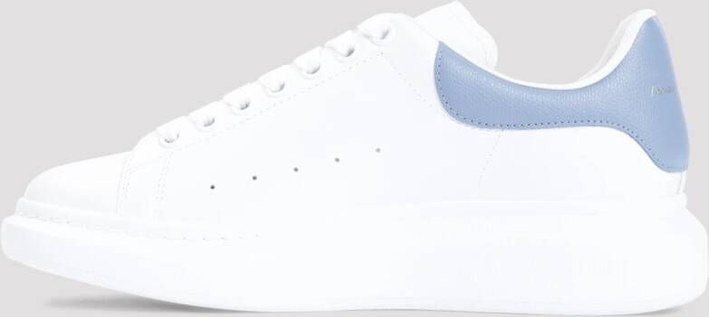 alexander mcqueen Witte Leren Sneakers Klassieke Stijl White Heren