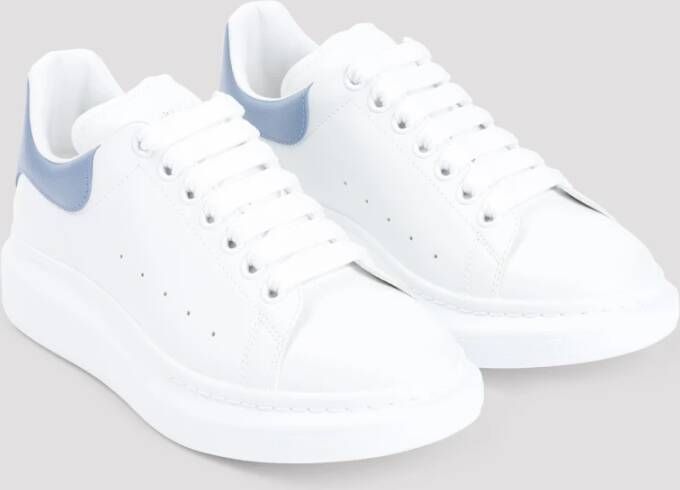 alexander mcqueen Witte Leren Sneakers Klassieke Stijl White Heren