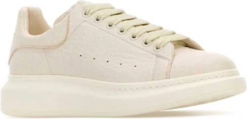 alexander mcqueen Witte leren sneakers met hak White Heren