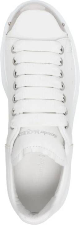 alexander mcqueen Witte Leren Sneakers met Stijlvolle Details Wit Dames