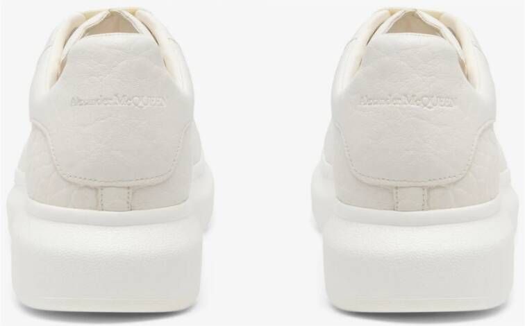 alexander mcqueen Witte Leren Sneakers Ronde Neus White Dames